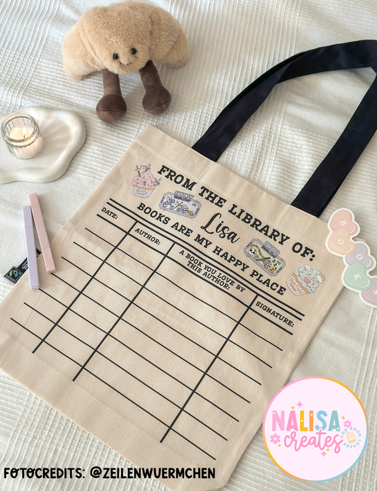 Buchmesse Kollektion für Bookies | Personalisierte Tasche für Buchliebhaber und NFC - Tag Taschenanhänger