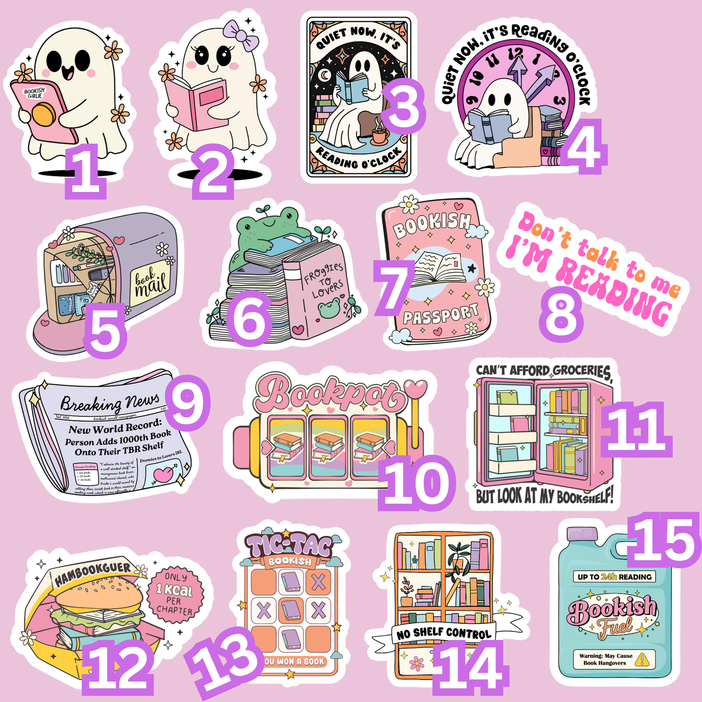 Create your own Sticker Bundle | Vinyl Sticker  | Stickers for book journal, notebook, e-reader and laptop