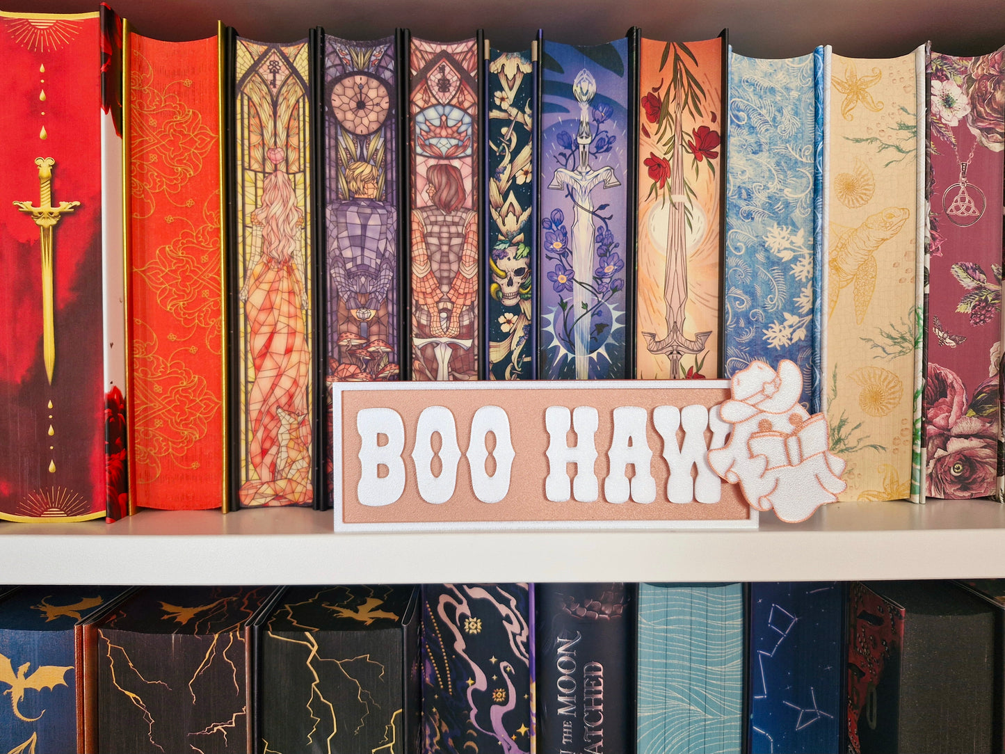 Boo Haw Bookish Sign | Deko fürs Bücherregal | 3D-Druck
