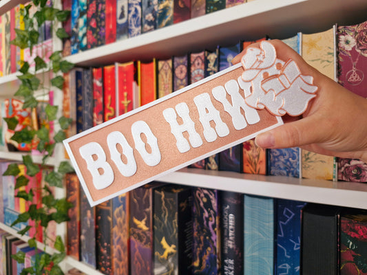 Boo Haw Bookish Sign | Deko fürs Bücherregal | 3D-Druck