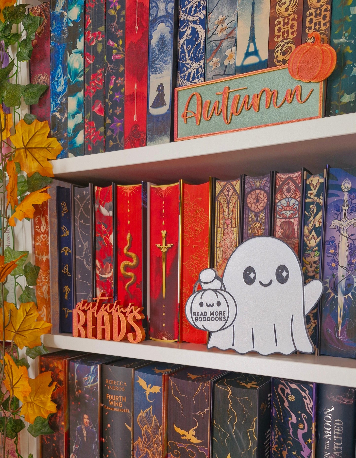 Bookish Boo Geist Aufsteller | Deko fürs Bücherregal | 3D-Druck