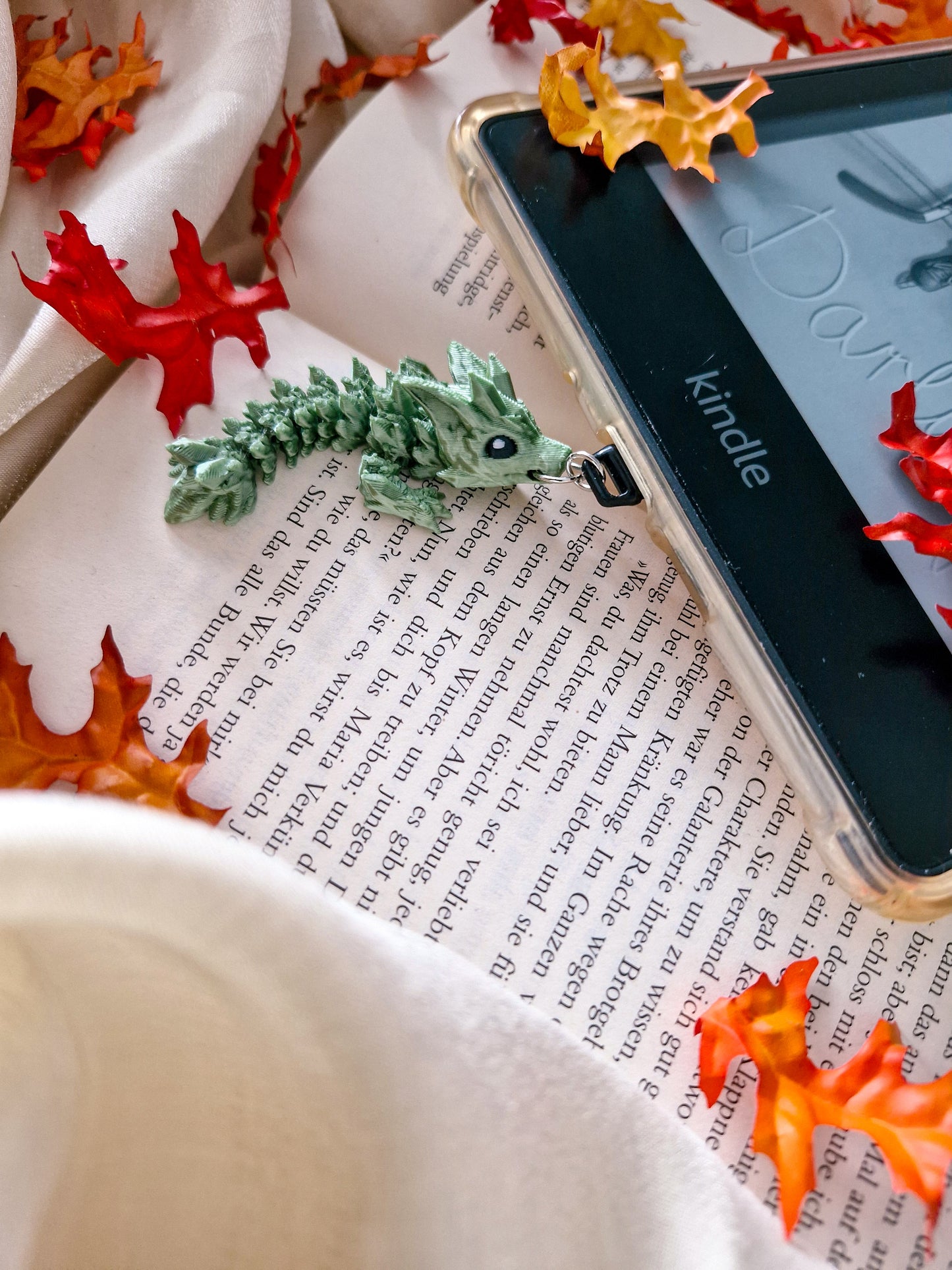 Charm-Anhänger für Ebook-Reader | 3D Druck Drache | Kindle Accessoire