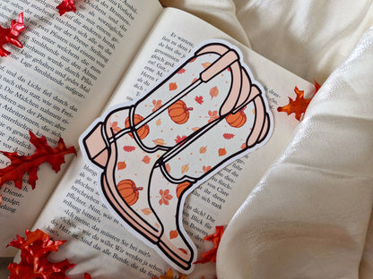 Lesezeichen Autumn Cowboy Boots | Herbst Lesezeichen