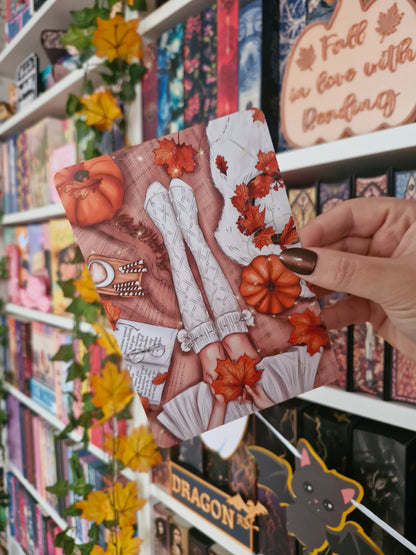 Lesezeichen / Print Pumpkin Spice | Herbst Lesezeichen | Herbst Print A6