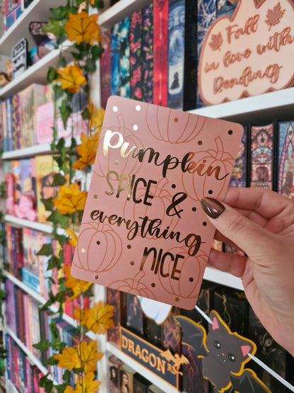 Lesezeichen / Print Pumpkin Spice | Herbst Lesezeichen | Herbst Print A6