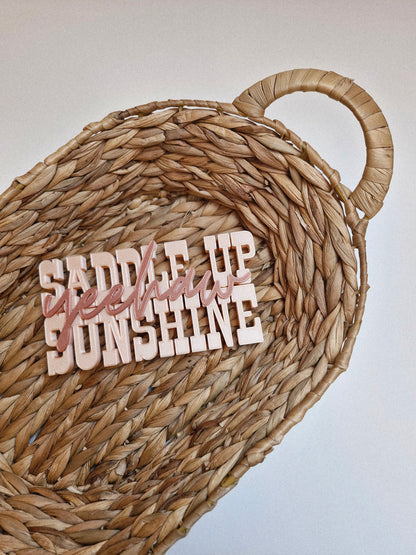 Cowboy Romance – Schriftzug | Saddle Up Sunshine | Deko fürs Bücherregal | 3D-Druck