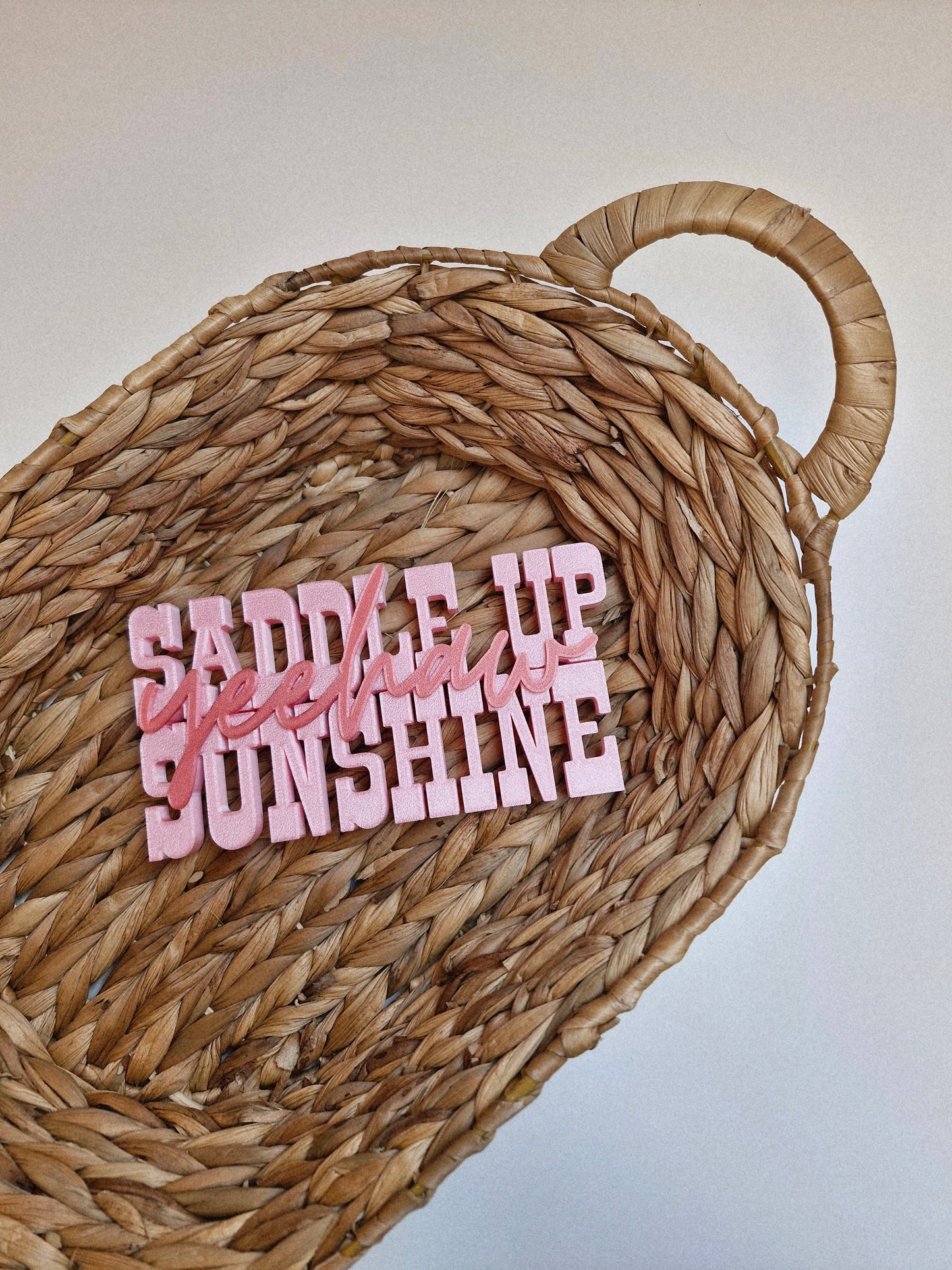 Cowboy Romance – Schriftzug | Saddle Up Sunshine | Deko fürs Bücherregal | 3D-Druck
