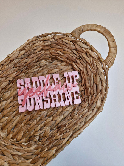 Cowboy Romance – Schriftzug | Saddle Up Sunshine | Deko fürs Bücherregal | 3D-Druck