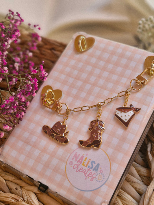 Cowboy Romance Charmkette für E-Reader, Tasche oder Schlüssel