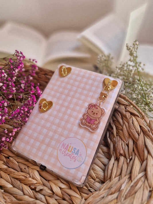 Beary Bookish Clip Charm mit Herz-Befestigung