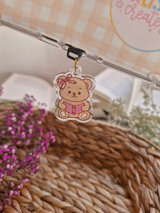 Beary Bookish USB-C Charm