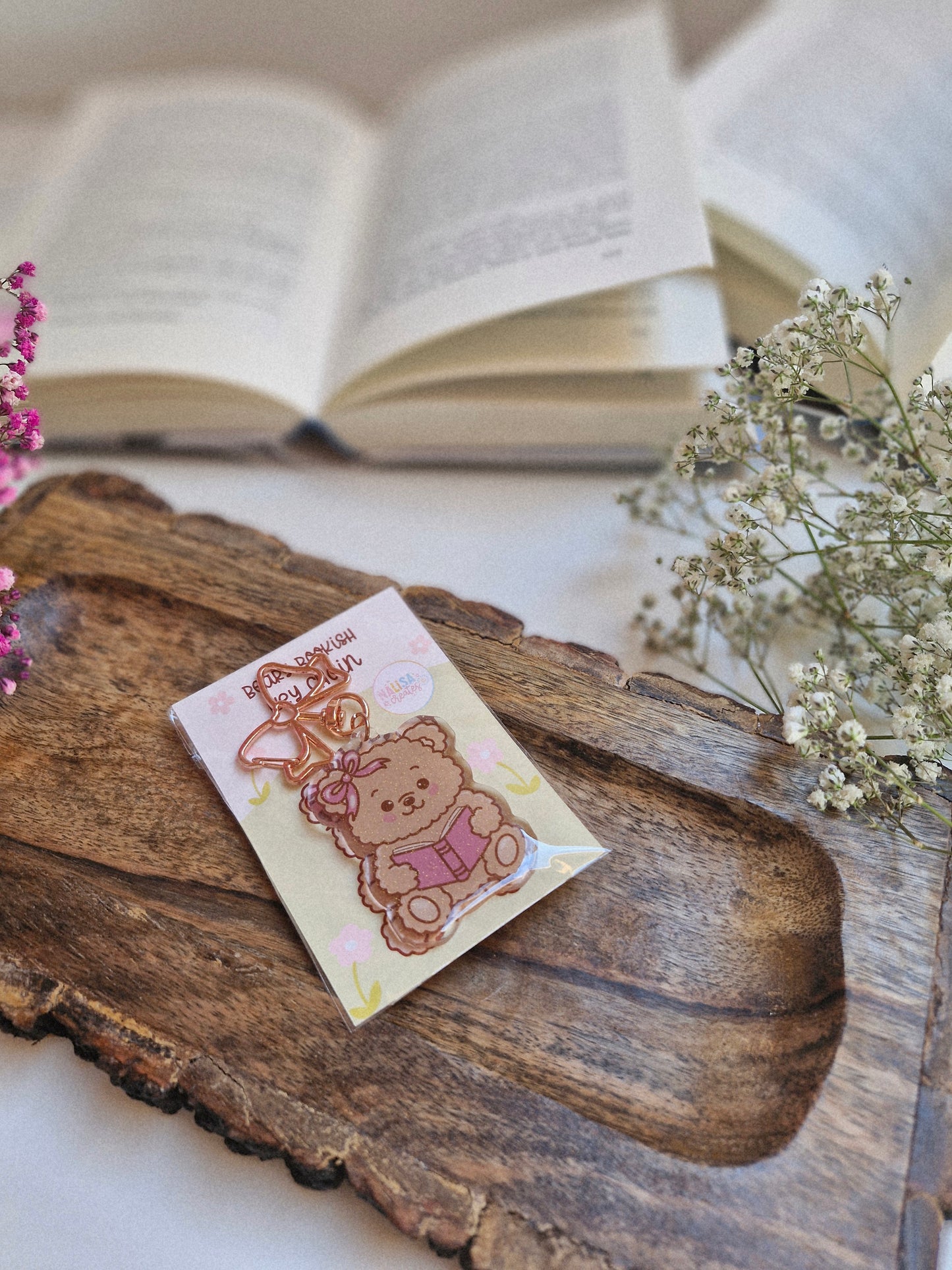 Beary Bookish Schlüsselanhänger