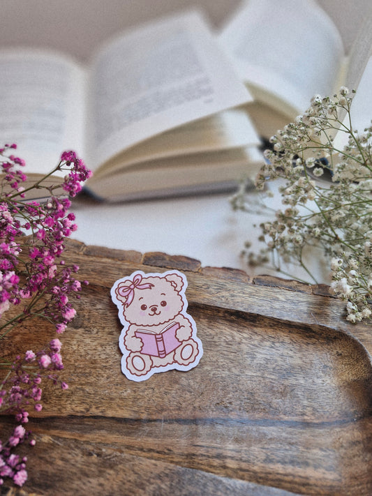 Beary Bookish Sticker