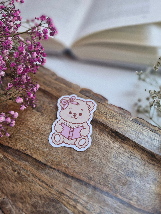Beary Bookish Sticker