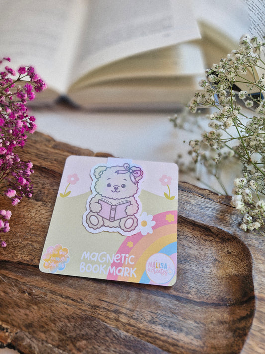 Beary Bookish magnetisches Lesezeichen