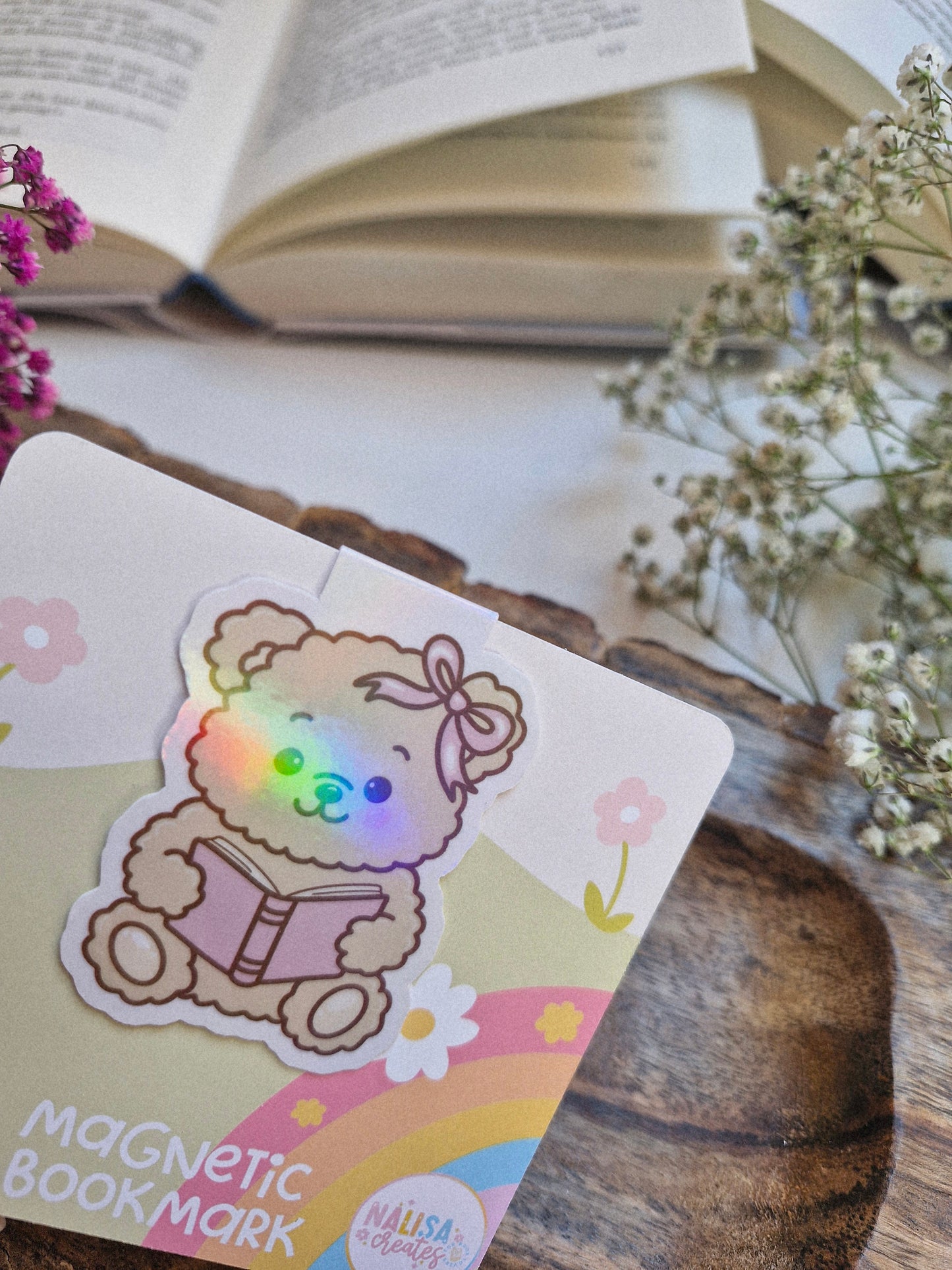 Beary Bookish magnetisches Lesezeichen