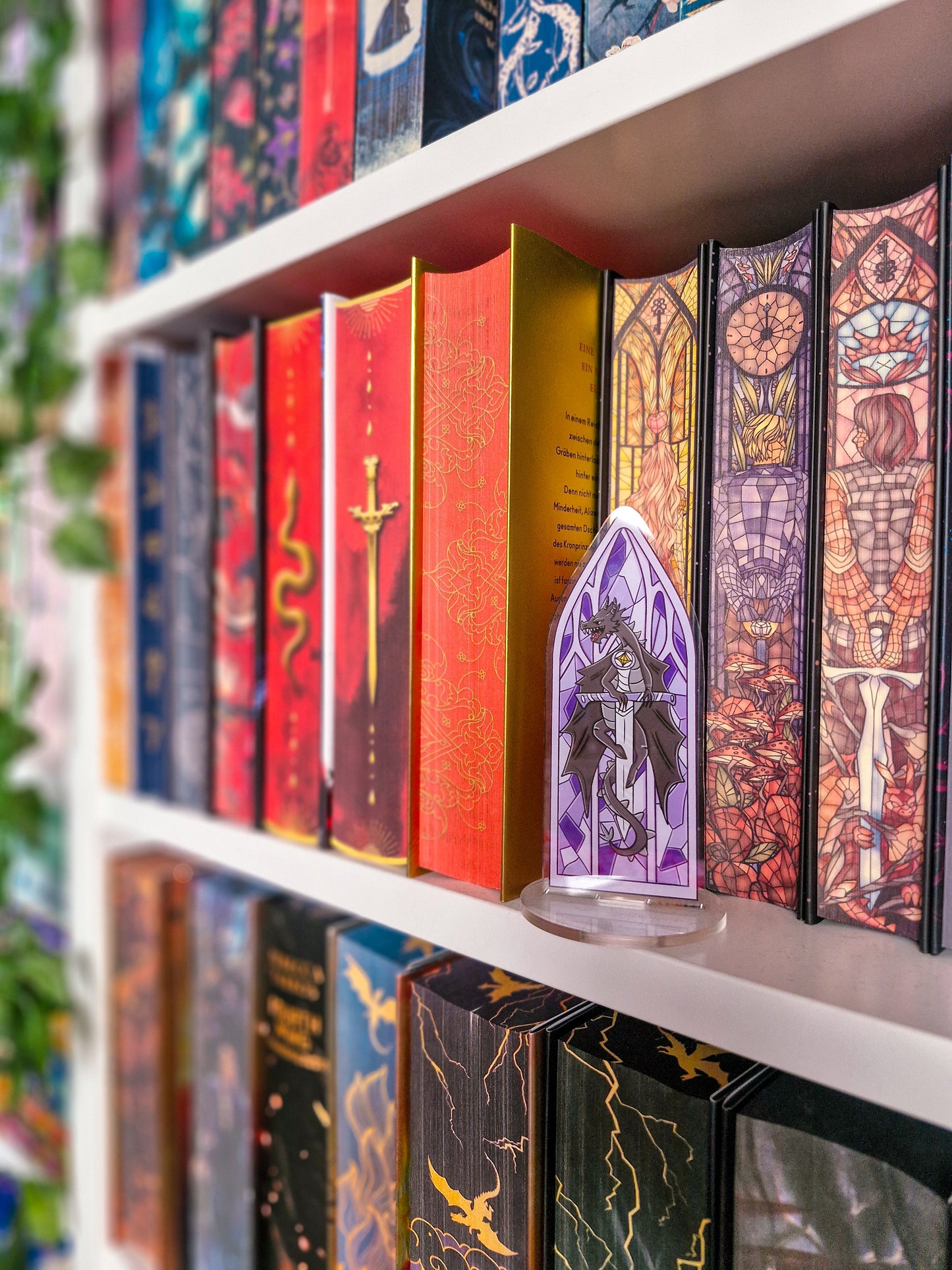 Acrylaufsteller | Dekoration für Bücherregal und Leseecken | Fantasy | Romantasy | Drachenreiter