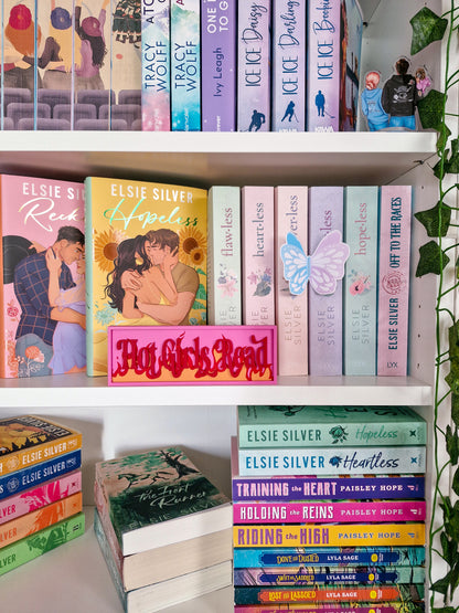 Hot Girls Read - Special Aufsteller mit Flammen | Deko fürs Bücherregal | 3D-Druck