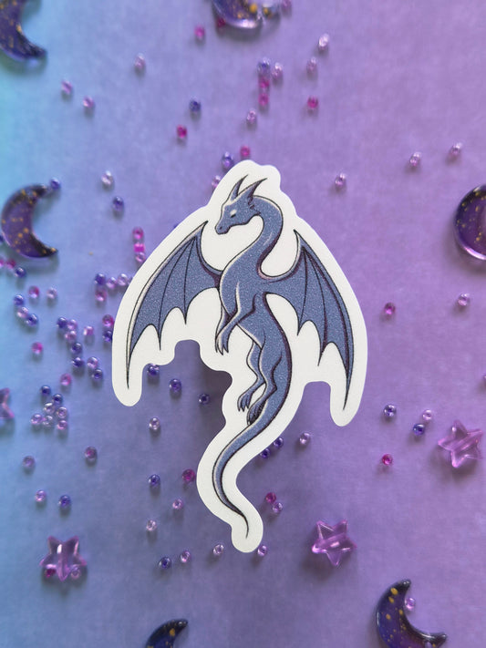 Dragon 'Nyxa' | Vinyl Sticker mit Glitzereffekt  | Stickers for book journal, notebook, e-reader and laptop