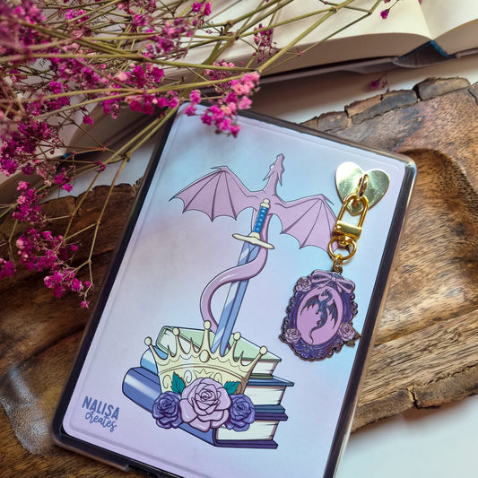 Clip Charm 'Nyxa' mit Herz-Befestigung | E-Reader Zubehör