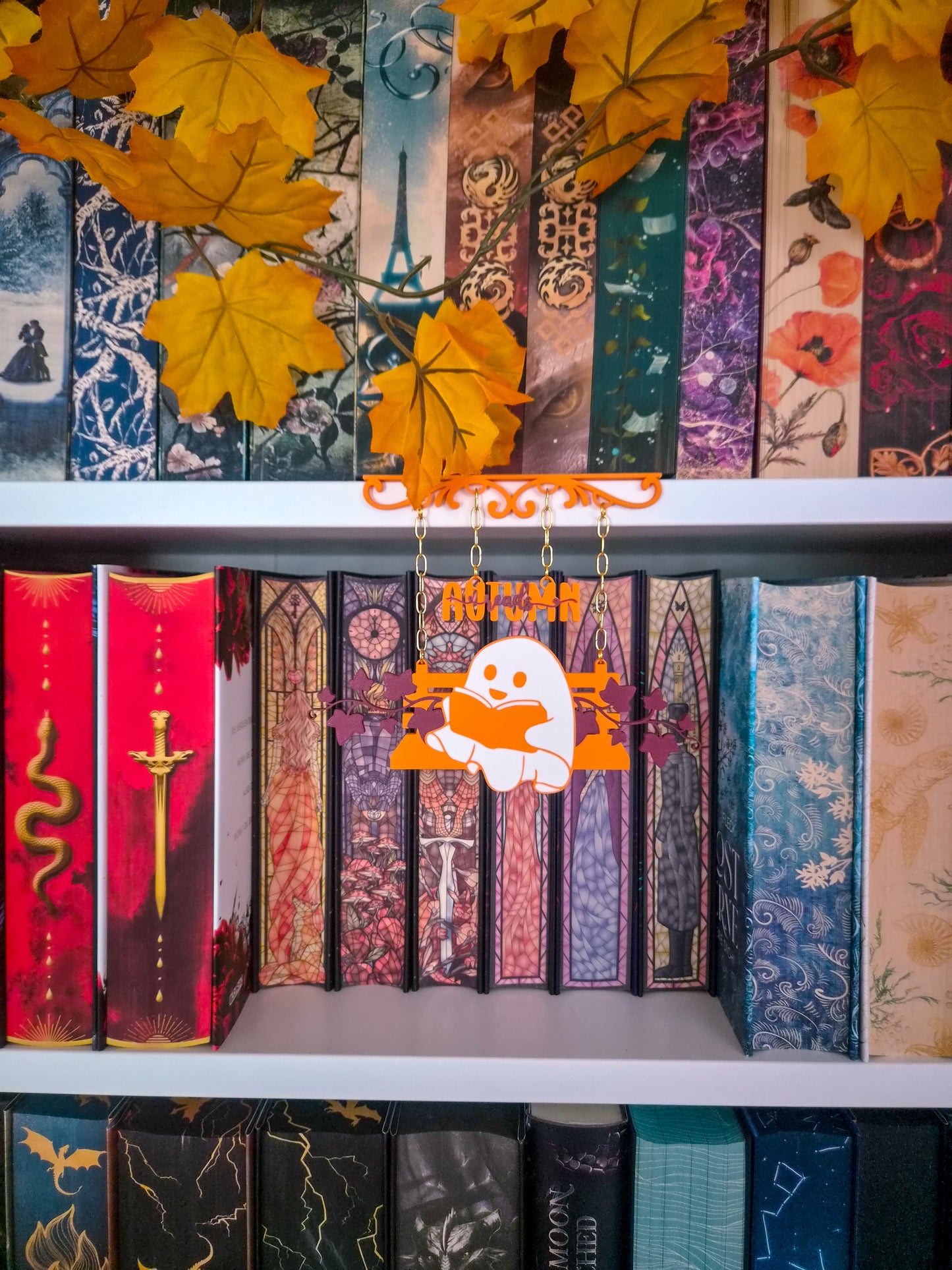 Autumn Reads - Shelf Buddy | Hängende Dekoration fürs Bücherregal | 3D-Druck