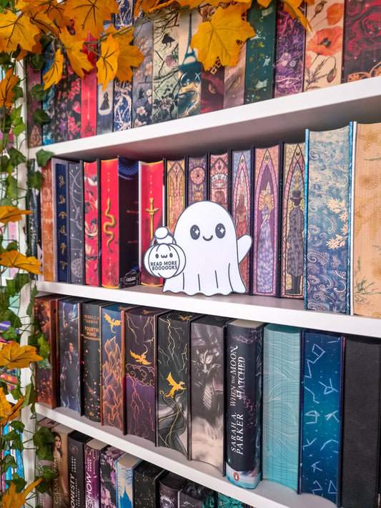 Bookish Boo Geist Aufsteller | Deko fürs Bücherregal | 3D-Druck