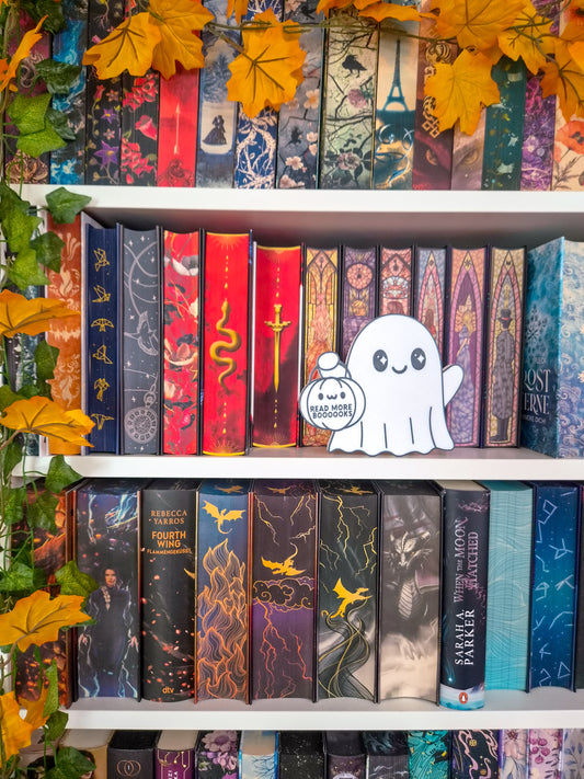 Bookish Boo Geist Aufsteller | Deko fürs Bücherregal | 3D-Druck