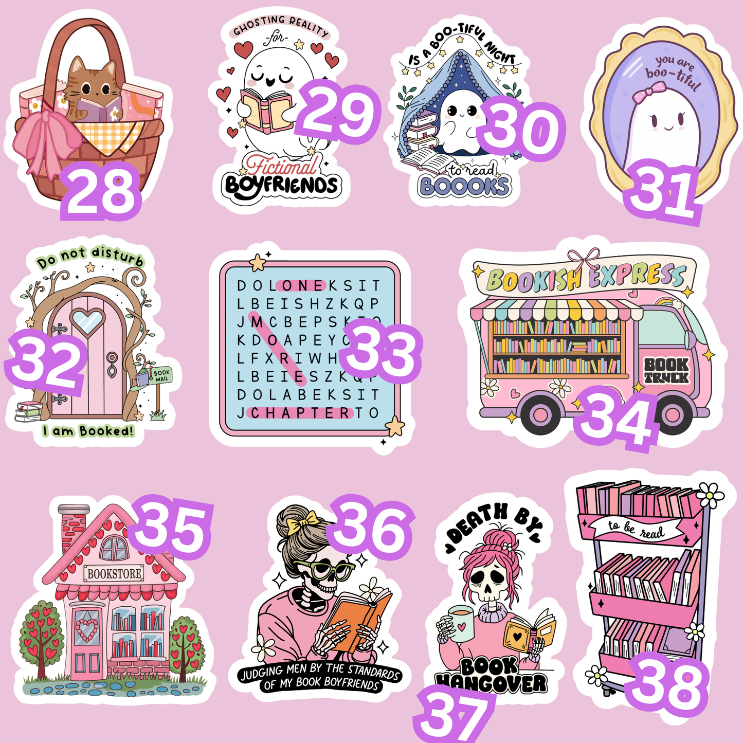 Create your own Sticker Bundle | Vinyl Sticker  | Stickers for book journal, notebook, e-reader and laptop