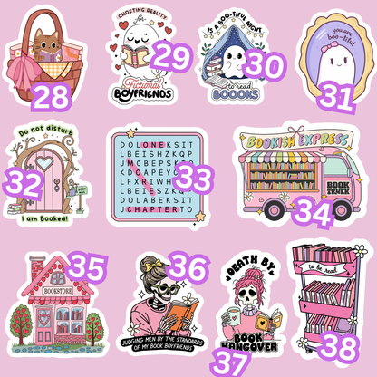 Create your own Sticker Bundle | Vinyl Sticker  | Stickers for book journal, notebook, e-reader and laptop