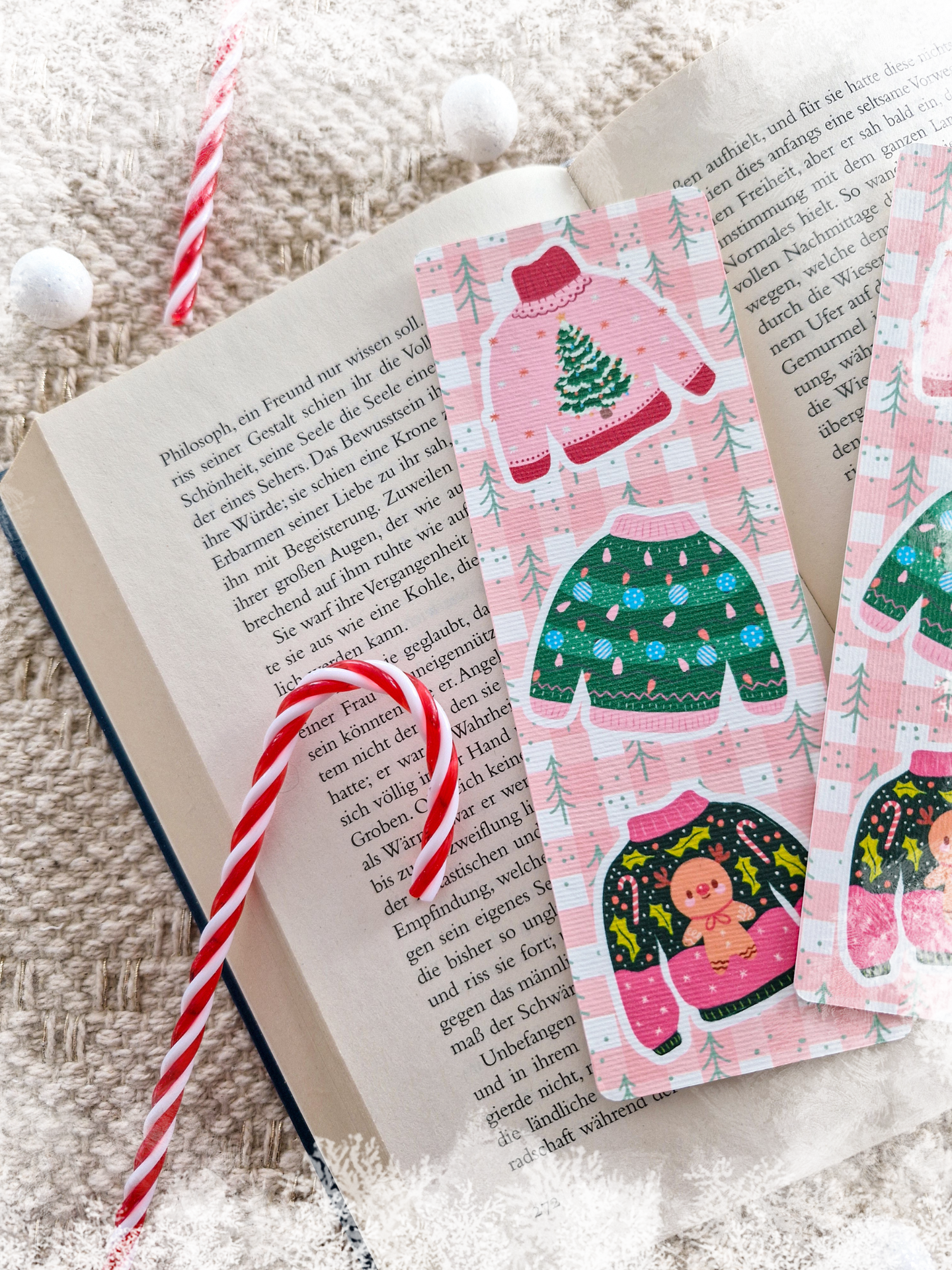 Lesezeichen Ugly Christmas Sweater | Lesezeichen Winter & Weihnachten