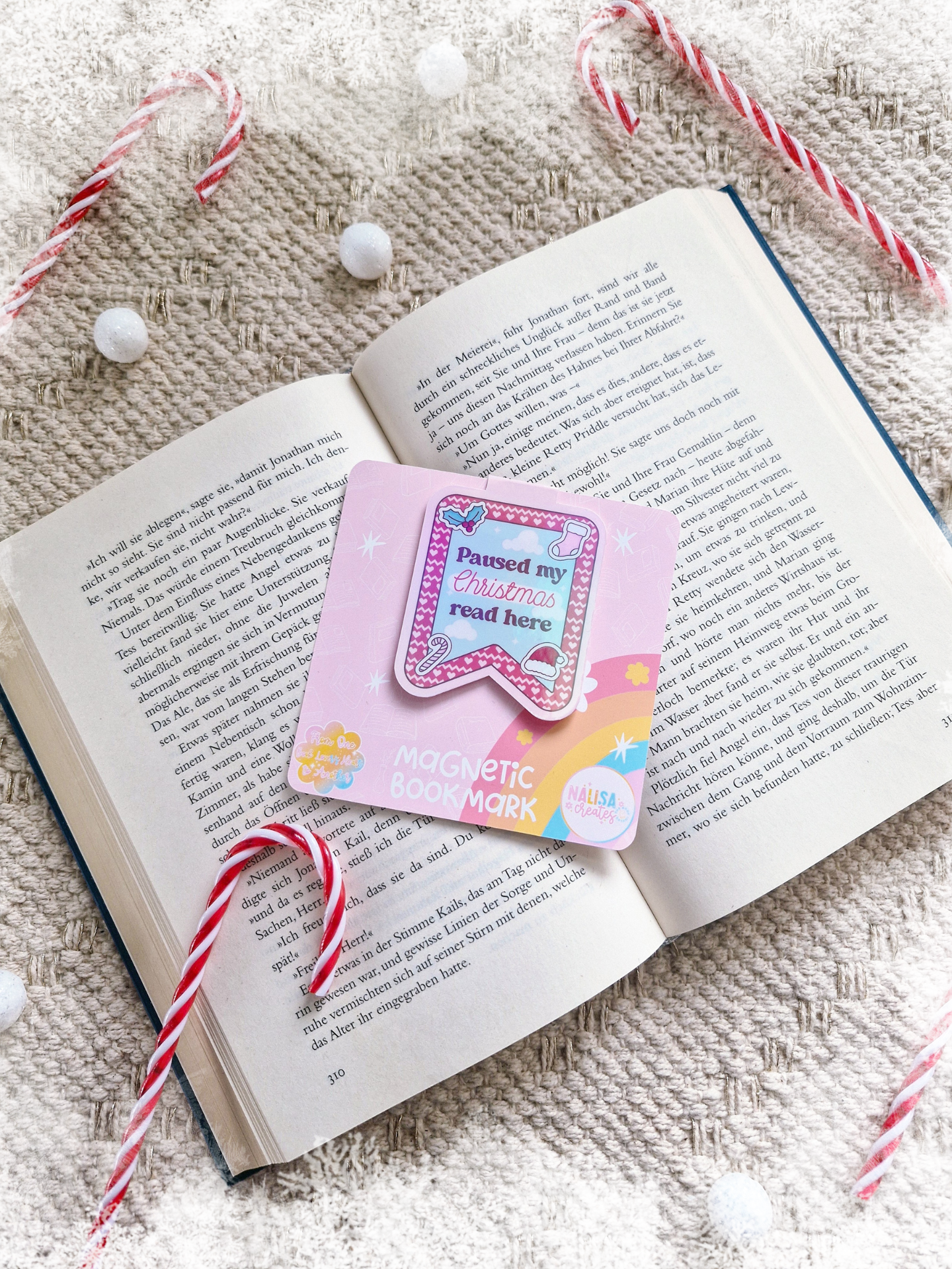 Magnetisches Lesezeichen - Christmas Read | Lesezeichen Winter & Weihnachten