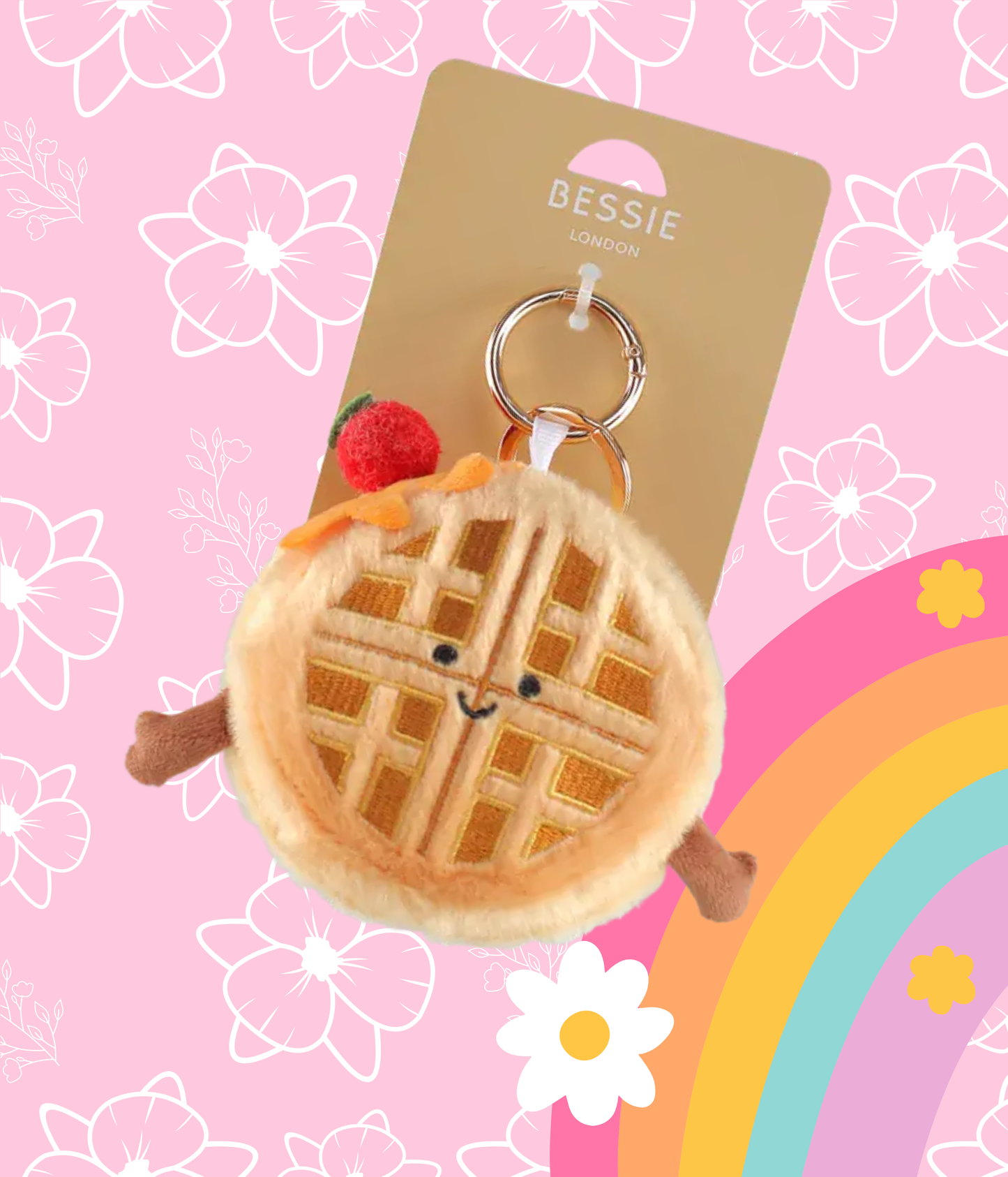 Bag Charm - Plüsch - Waffel - Taschenanhänger