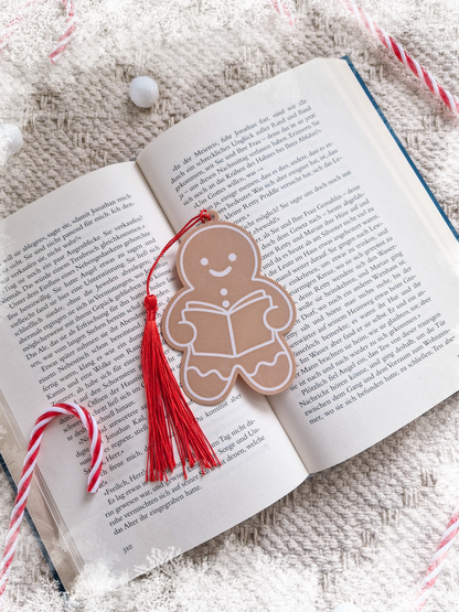 3D Druck Lesezeichen Gingerbread Man  | Lesezeichen Winter & Weihnachten
