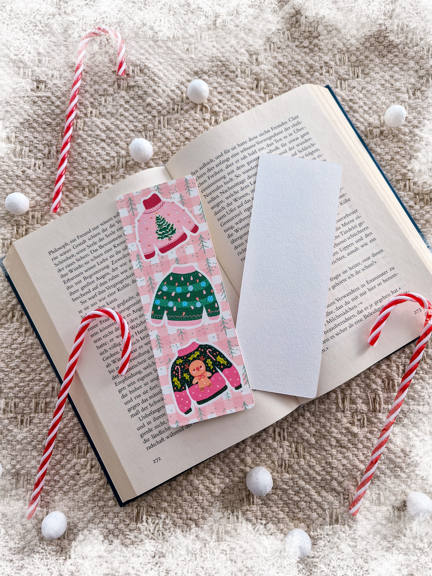 Lesezeichen Ugly Christmas Sweater | Lesezeichen Winter & Weihnachten