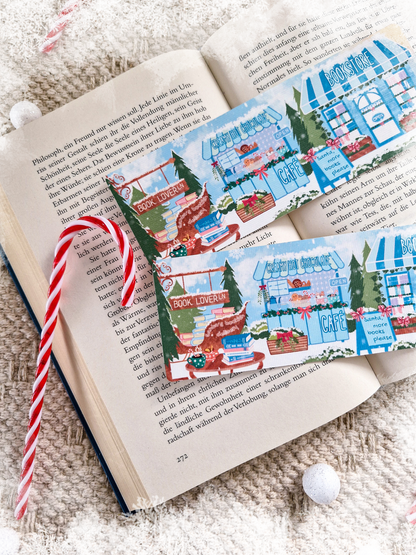 Lesezeichen Book Lover Lane Winter | Lesezeichen Winter & Weihnachten