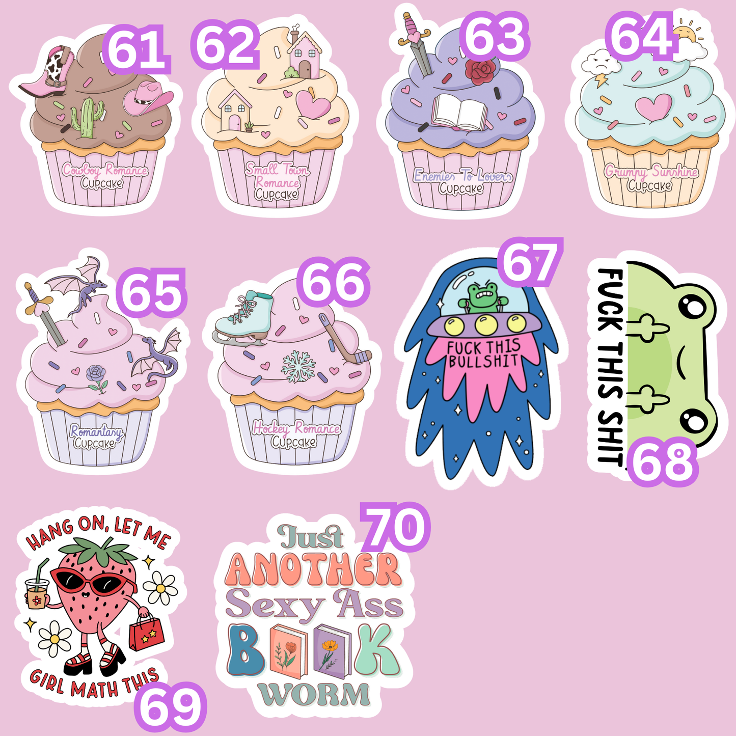 Create your own Sticker Bundle | Vinyl Sticker  | Stickers for book journal, notebook, e-reader and laptop