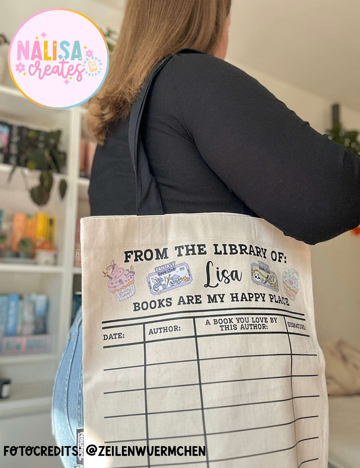 Buchmesse Kollektion für Bookies | Personalisierte Tasche für Buchliebhaber und NFC - Tag Taschenanhänger