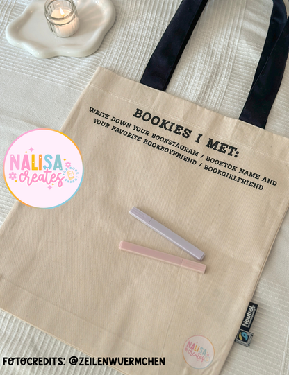 Buchmesse Kollektion für Bookies | Personalisierte Tasche für Buchliebhaber und NFC - Tag Taschenanhänger