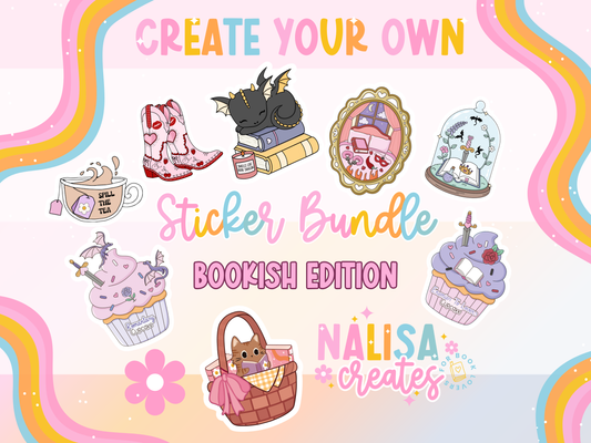 Create your own Sticker Bundle | Vinyl Sticker  | Stickers for book journal, notebook, e-reader and laptop