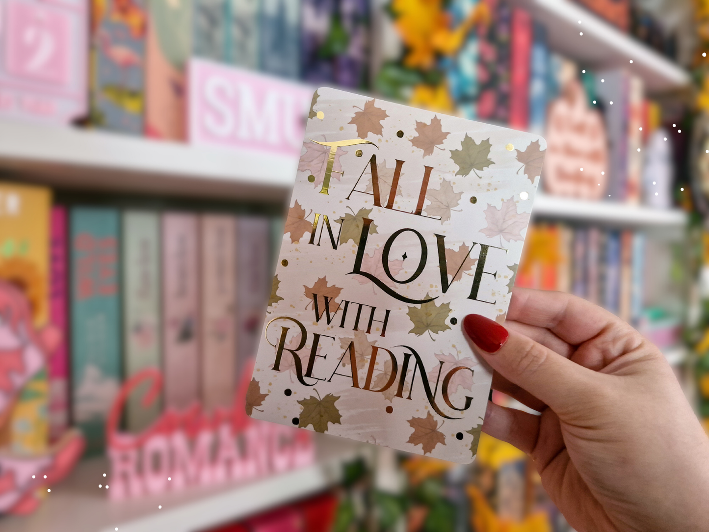 Lesezeichen / Print Fall In Love With Reading | Herbst Lesezeichen | Herbst Print A6