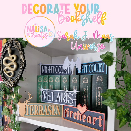 Sarah J. Maas Universe | Deko fürs Bücherregal | 3D-Druck | Throne of Glass | A Court of Thorns and Roses