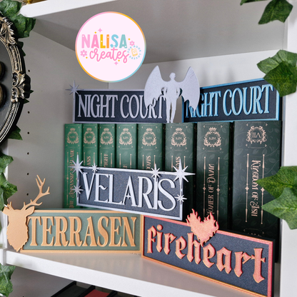 Sarah J. Maas Universe | Deko fürs Bücherregal | 3D-Druck | Throne of Glass | A Court of Thorns and Roses