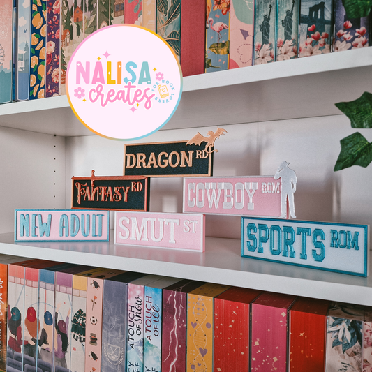 Bookish Street Signs | Deko fürs Bücherregal | 3D-Druck
