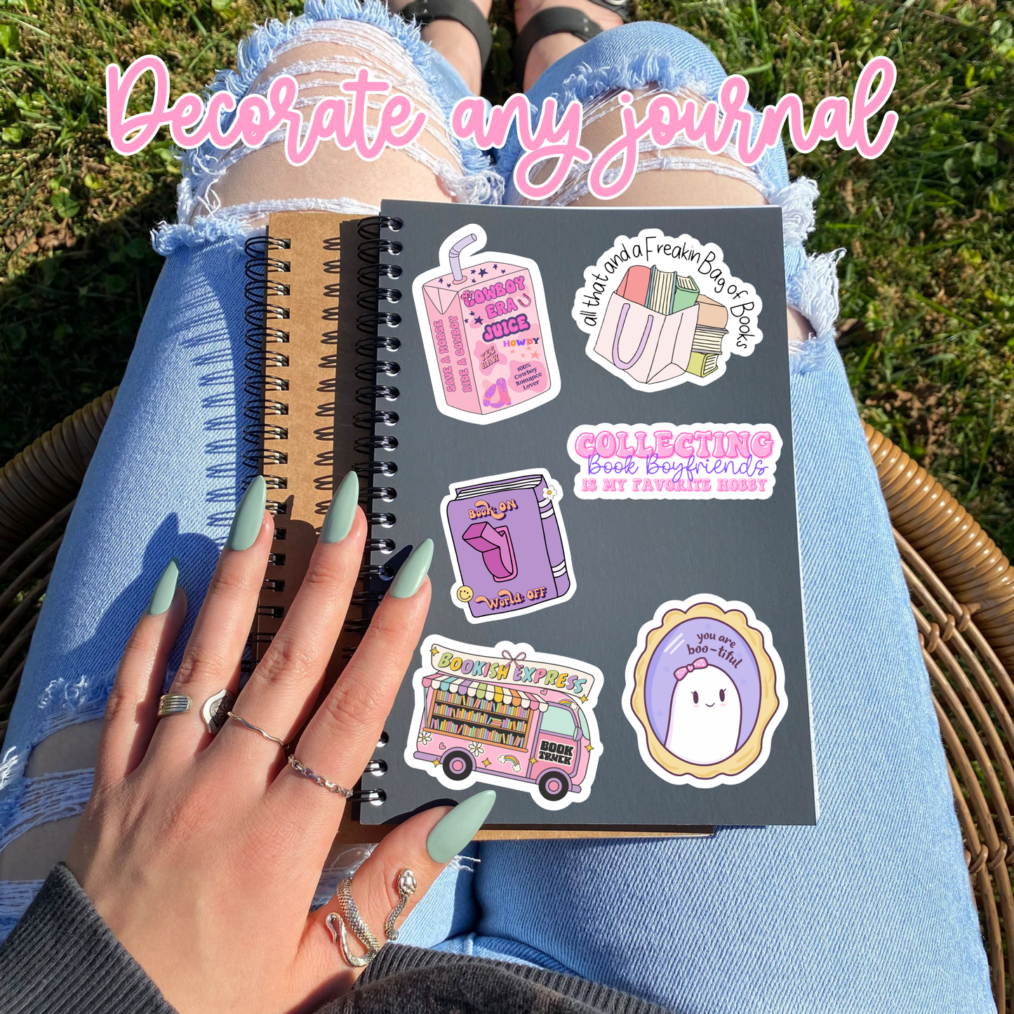 Create your own Sticker Bundle | Vinyl Sticker  | Stickers for book journal, notebook, e-reader and laptop