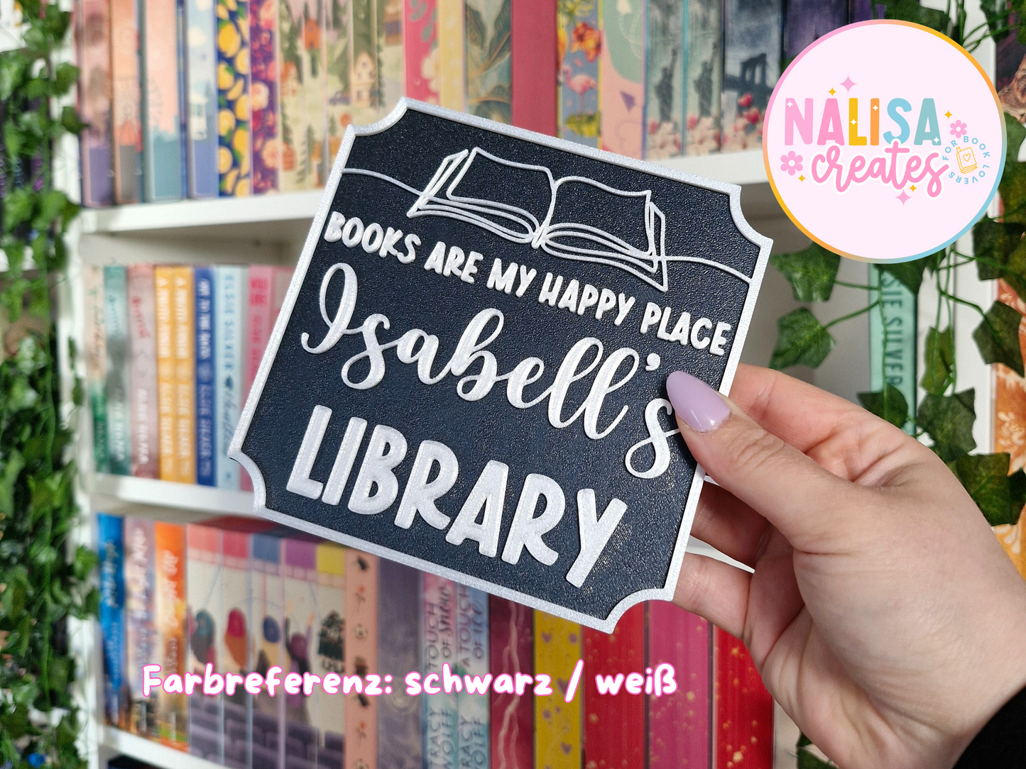 Library Sign – Deko fürs Bücherregal | 3D-Druck