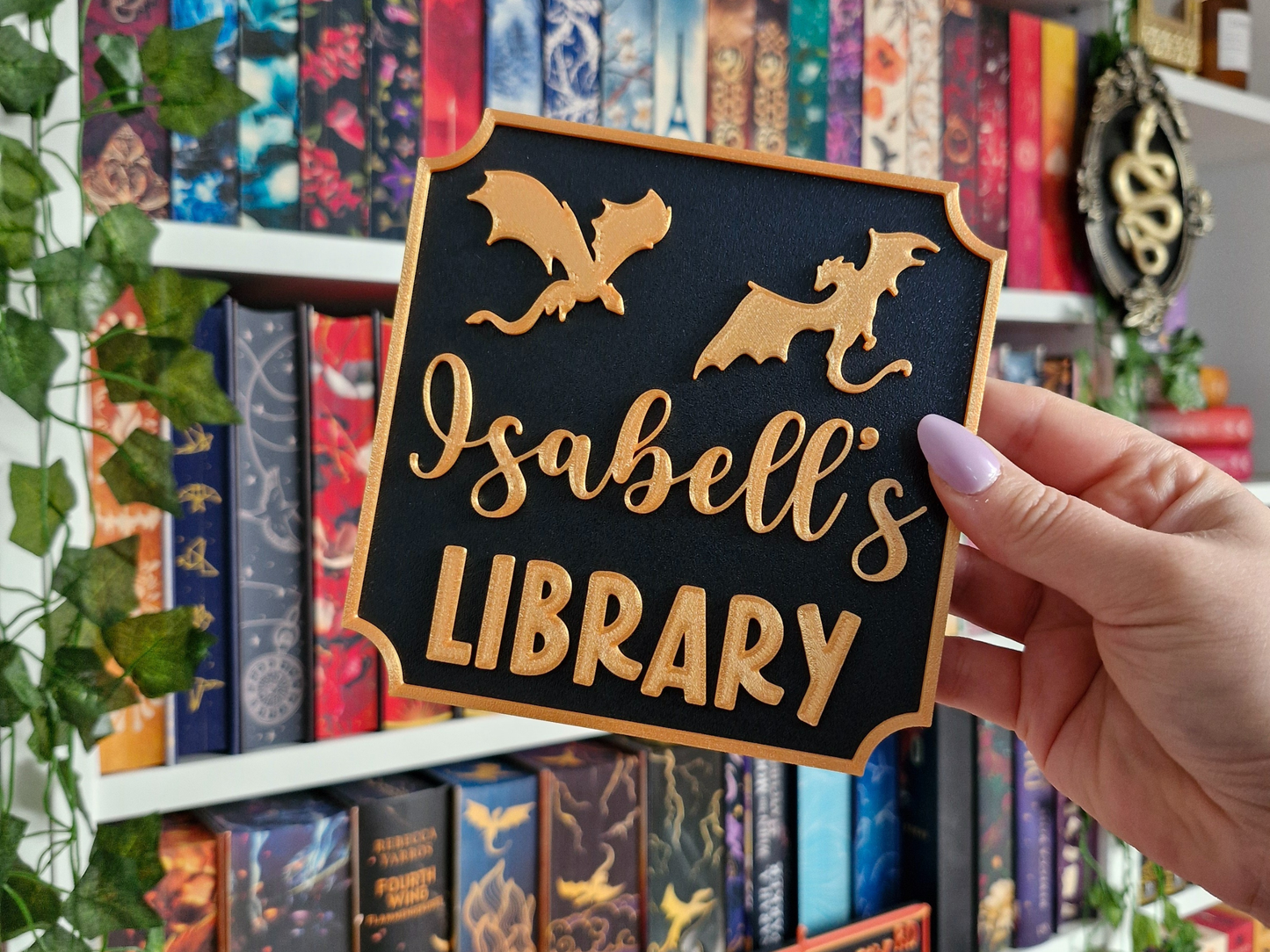 Library Sign – Deko fürs Bücherregal | 3D-Druck