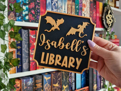 Library Sign – Deko fürs Bücherregal | 3D-Druck