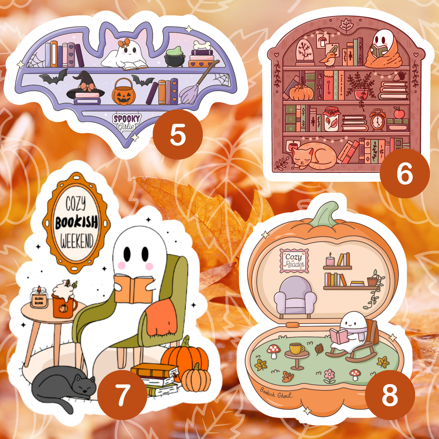 Herbst Sticker | Create your own Sticker Bundle | Vinyl Sticker  | Stickers for book journal, notebook, e-reader and laptop