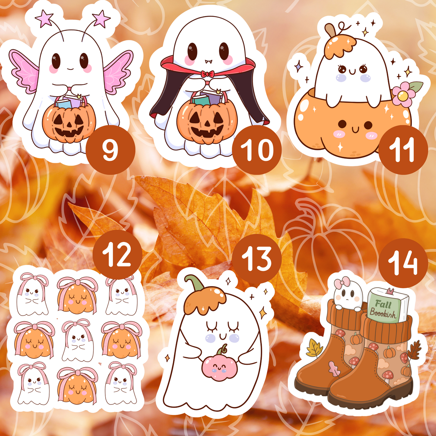 Herbst Sticker | Create your own Sticker Bundle | Vinyl Sticker  | Stickers for book journal, notebook, e-reader and laptop