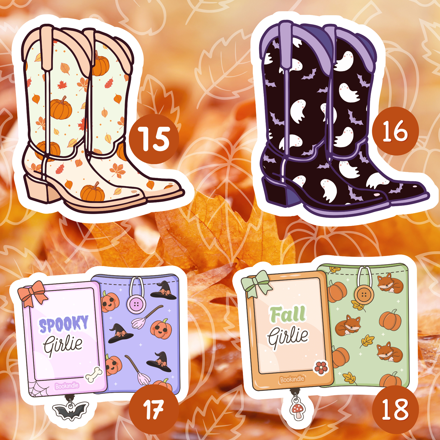 Herbst Sticker | Create your own Sticker Bundle | Vinyl Sticker  | Stickers for book journal, notebook, e-reader and laptop